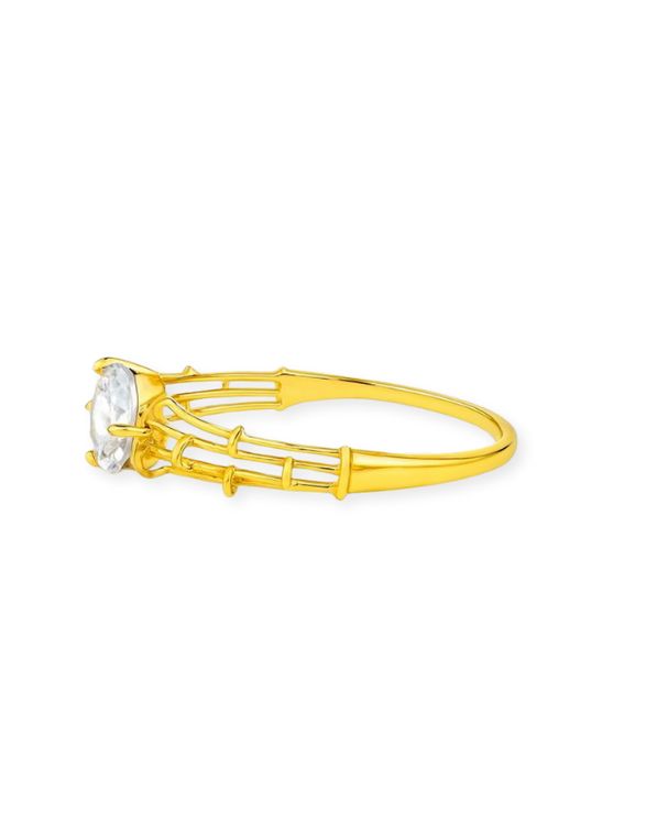 Aquamarine Lattice Ring